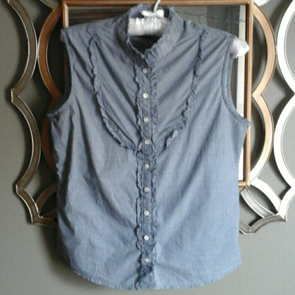 J. Crew sleeveless button down top